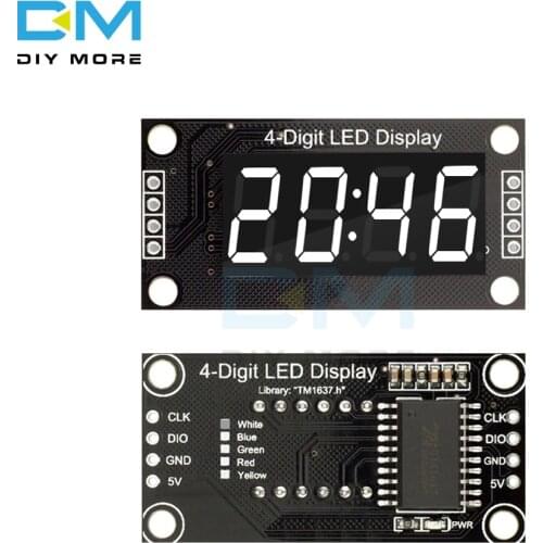 White LED 4-Digit Display Module 0.36" 0.36 inch screen 7 Segments Display Tube TM1637 Module Breakout Board