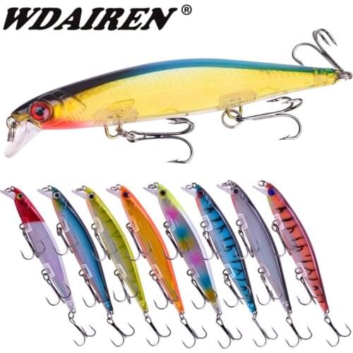 1Pcs Laser Minnow Fishing Lures Sink Slowly Wobblers Swimbait 11cm 13.5g Artificial Hard Bait Crankbait Bass Pike Carp Pesca