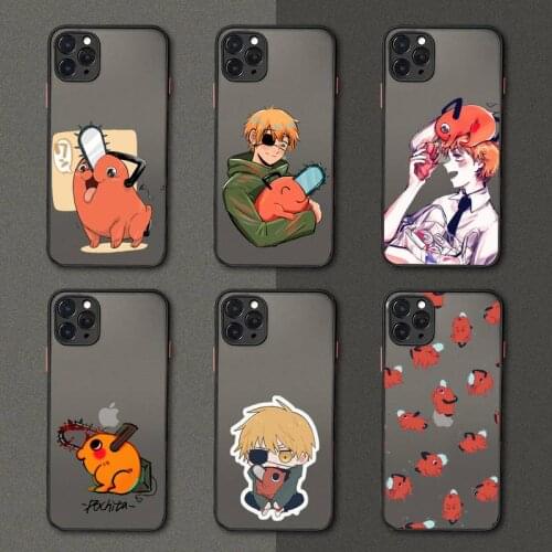 Anime Chainsaw Man Cartoon Phone Case matte transparent For iphone 7 8 11 12 plus mini x xs xr pro max cover