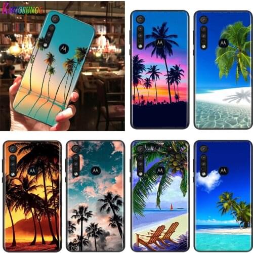 Sea Palm Trees Seaside For Motorola One Marco Hyper Fusion Plus G9 G8 G 5G E7 E6 Edge Plus Play Power Lite Phone Case