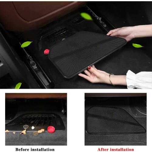 Black seat air outlet vent stickers For G11 G12 AC Heater trim Floor under seat inlet Duct Grille For BMW 7 Series 2016-2019