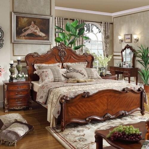 Wooden 1.8 king bed designs of bedroom furniture king bed WA622
