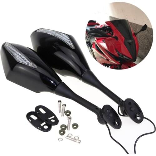 For Honda CBR1000RR 2004 2005 2006 2007 CBR600RR CBR 600RR 2003-2014 Motorcycle LED Integrated Turn Signals Rear View Mirrors