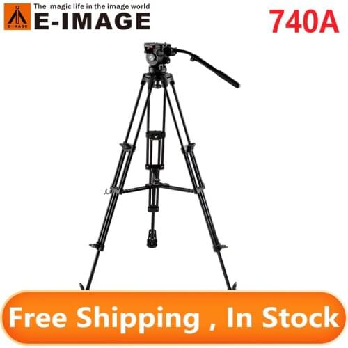 E-IMAGE EI740A 75mm Aluminum Used Tripods Kit for Video Camcorder for Sale