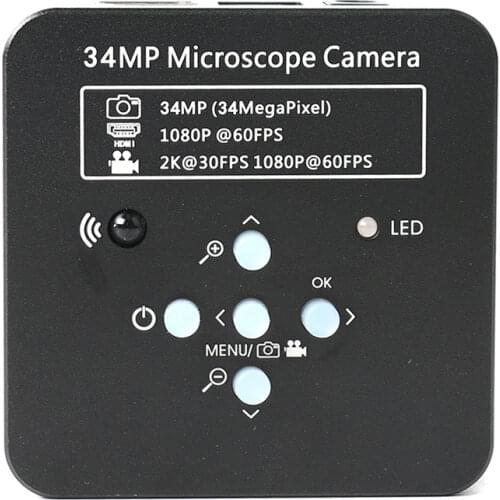 2K 34MP Full HD 1080P TF Card HDMI USB Industrial Electronic Video Digital Microscope Camera For Phone CPU PCB Soldering Repair