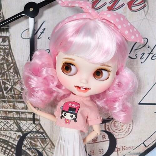 ICY DBS Blyth doll licca body toy white skirt pink shirt cute girl clothes anime outfits girls gift