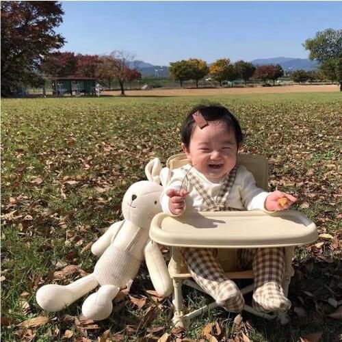 INS Hot Baby Multifunctional Feeding Dining Chair Portable Baby Seat Dinner Table Adjustable Folding Chairs with Storage Bag