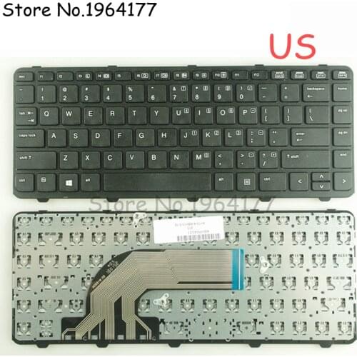 GZEELE US Laptop keyboard for HP for ProBook 430 G2 440 G0 440 G1 440 G2 445 G1 G2 640 G1 645 with frame English Black New