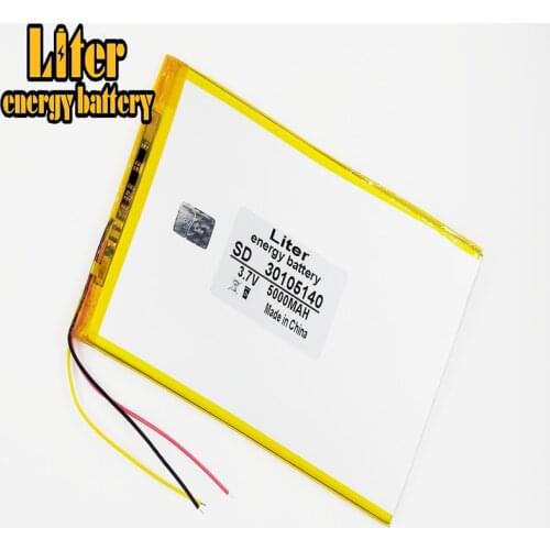 3 line 3.7V 30105140 28105140 5000mah Polymer lithiumion Battery With High Quality Li-ion Tablet pc battery For tablet PC