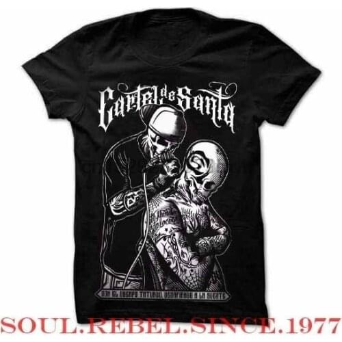 CARTEL DE SANTA TATTOO T SHIRT RAP HIP HOP MEN SIZES 03