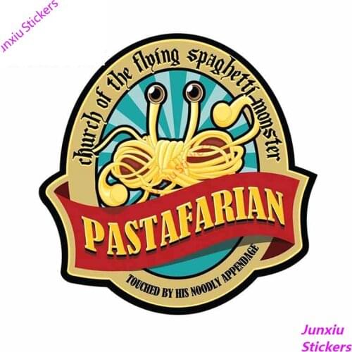 Monster Pastafarian Truck Decal Vinyl Material Fashion Car Stickers Suitable SUV Bumper Window Waterproof Decoration KK13*13cm