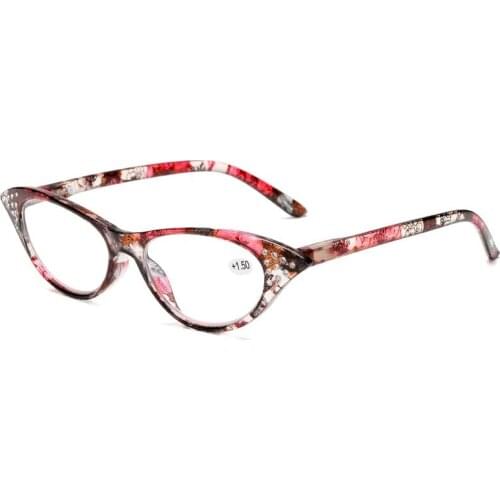 Presbyopic Glasses Diamond Embellished PC Explosion-proof Spring Leg Reading Glasses Unisex +1.0 +1.5 +2.0 +2.5 +3.0 +3.5