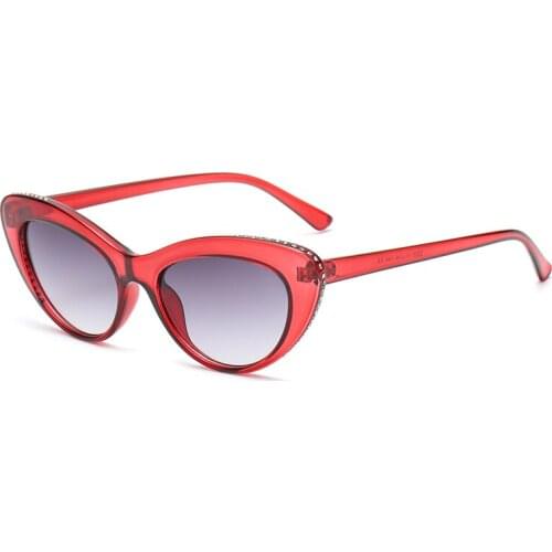 2021 New Fashion Cat Eye Sunglasses Women Men Diamond Decorate Luxury Vintage Color Lens Brand Designer Party Beach Sun Glasses