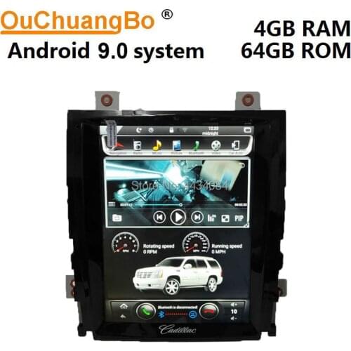 Ouchuangbo PX6 10.4 Inch Tesla Style Vertical Car GPS Radio For Cadillac Escalade 2007-2012 support 6 Core 4GB 64GB Android 9.0