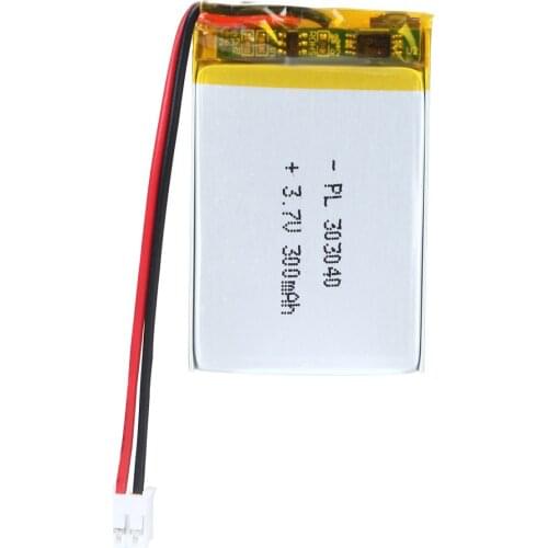 YDL 3.7V 300mAh 303040 Rechargeable Lipo Battery with JST Connector