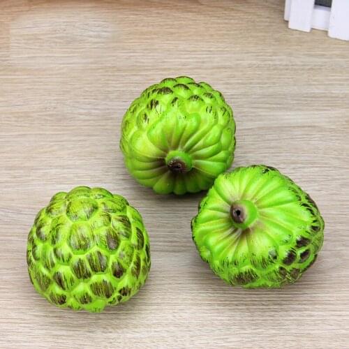 050 Plastic simulation Sakyamuni fruit lychee fake fruit model window decoration 8.7*8.3cm