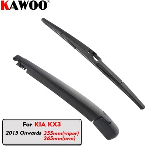 KAWOO Car Rear Wiper Blade Blades Back Window Wipers Arm For KIA KX3 Hatchback (2015 Onwards) 355mm Auto Windscreen Blade
