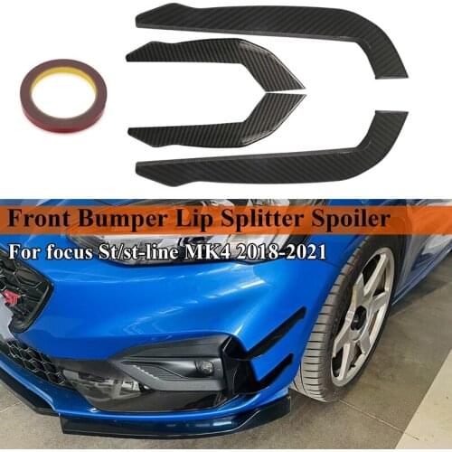 Front Bumper Lip Side Splitter Spoiler, for Ford Focus ST ST-Line MK4 2018-2021 Side Blade Trim Fender