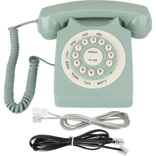 Vintage Retro Telephone High Definition Call Quality Wired Landline Desk Telephone for Home Office Decoration Phone Black