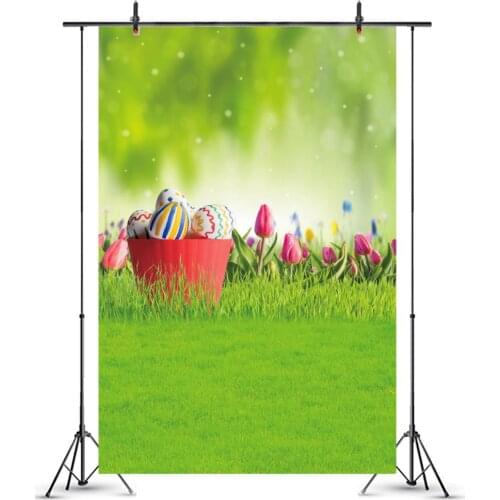 Spring Flower Grassland Easter Eggs Newborn Baby Birthday Vinyl Photography Background For Photo Studio Photocall Photophone