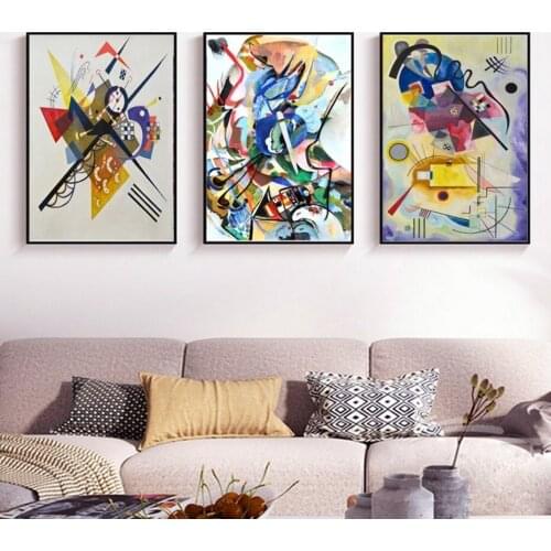 Vintage Wassily Kandinsky Famous Abstract Printing Canvas Paintings Poster and Print Wall Art Picture for Living Room Home Decor
