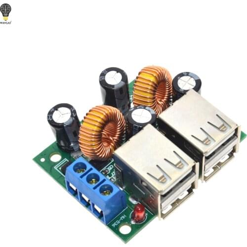 WAVGAT 4-USB Port Step-down Power Supply Converter Board Module DC 12V 24V 40V to 5V 5A For MP3/MP4 Phone Car Equipment