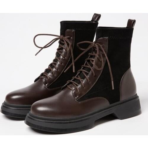 2020 Boots Women Genuine Leather Shoes For Winter Boots Shoes Women Casual winter Genuine Leather Botas Mujer Female Ankle Boots