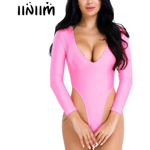 Iiniim Womens Lingerie Teddies Bodystocking Open Croch Sexy Bodycon Catsuit High Cut Crotchless Thong Leotard Bodysuit Babydolls