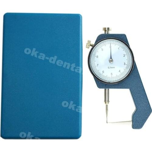 5pcs Dental Lab Equipments Thickness Gauge precision 0-10*0.1mm Caliper With Watch Measuring Thickness of Metal Watch Showing