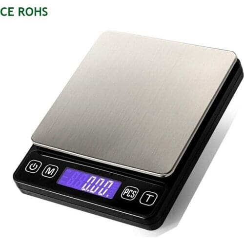 Stainless Steel Precision Electronic Jewelry scale Kitchen Scale Balance Food Scale 0.1/0.01 Grams Household Kitchen Tool