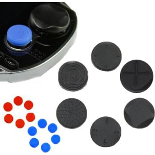1 Set Red/Blue/Black Useful 6 In 1 Thumbstick Grip Cap Joystick Analog Cover For PSV1000/2000 PSVita