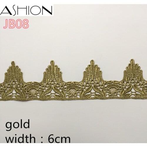 1 yard LP-JB08 Width 60mm gold Lace Fabric,DIY Garment Accessories,Sewing Edge Trim Wedding Lace,Lace Material