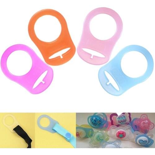 10pcs Baby Dummy Pacifier Holder Clip Clear Silicone Button Baby Mam Ring Dummy Pacifier Holder Clip Adapter Baby accessories