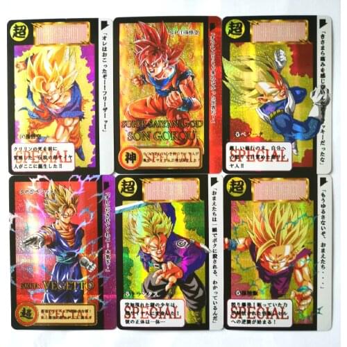 12pcs/set Dragon Ball Limitation Breakthrough Collection Flash Card Anime Cards
