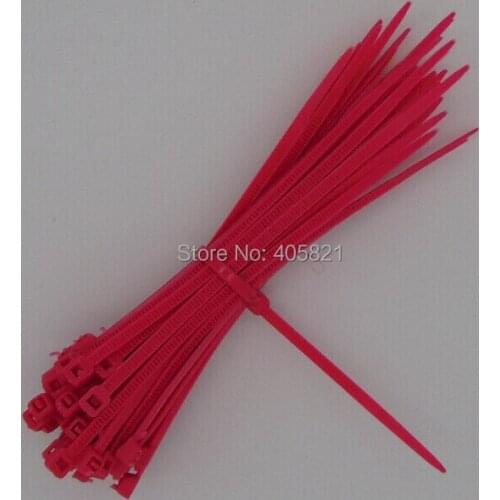 3*100 Red Self-locking Nylon PA66 Cable Ties//Zip Ties 1000PCS/Bag