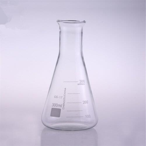 300ml,Glass Erlenmeyer Flask,Glass Conical Flask,Bell Mouth Neck ,Laboratory Glassware