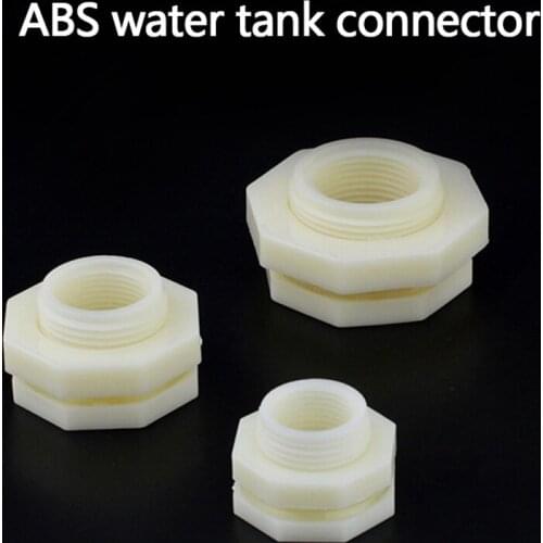 ABS water tank connectorfish tank Bulkhead Pipe Joints ABS Fmale thread aquarium water inlet outlet connector water tank 1 Pcs