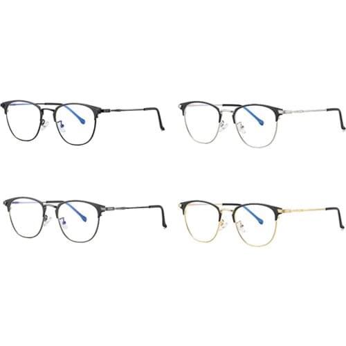 Anti Blue Light Glasses For Men Women Computer Gaming Anti Radiation Blue Ray Blocking Glasses Blocker Goggles Metal Flat Mirror