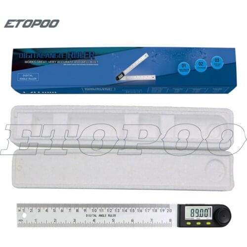 200mm Digital LCD Protractor Inclinometer Goniometer Level Measuring Tool Electronic Angle Gauge Plastic Angle Ruler