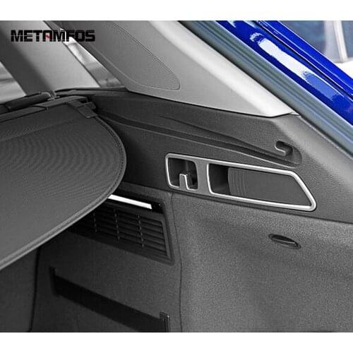 For Audi Q5 2018 2019 2020 Carbon Fiber Rear Seat Control Adjust Handle Cover Trim Molding Interior Accessories Car Styling