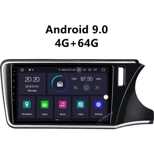 JSTMAX 10.2'' Android 9.0 4G + 64G ISP Screen Car DVD Radio Stereo Player For Honda City RHD GPS 2015 2016 2017 right drive GPS
