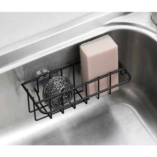 Kitchen Stainless Steel Faucet Storage Racks Adjustable Sink Rag Sponge Draining Rack Kitchen Bathroom Soap Storage Holder Shelf