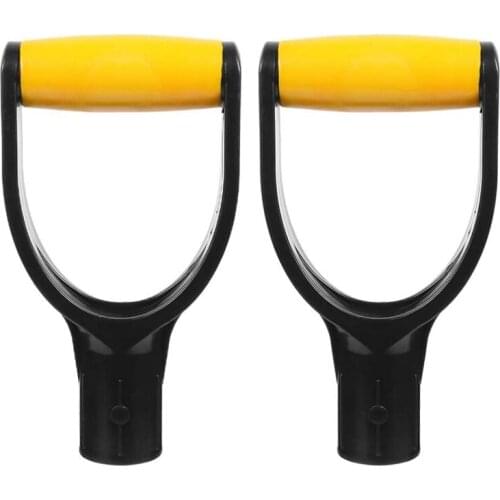 2 Pieces D Shovel Handle Plastic Replacement Handle Spade Forks Hand Guard Handle for Garden Shovel Snow Shovel