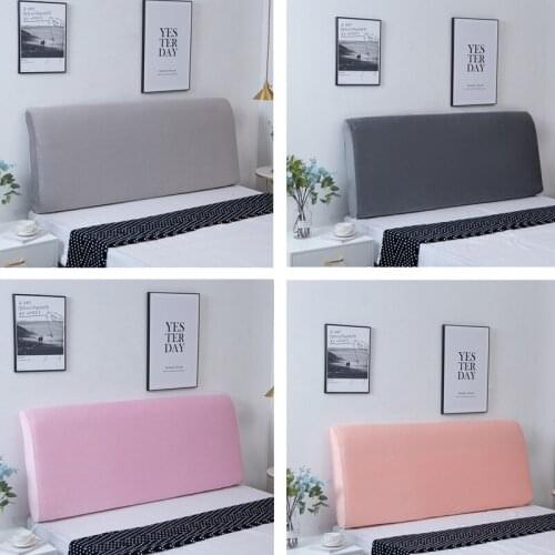 New Winter Warm Bedside Cover Solid Cover Suede Full Enclosed Elastic Dust-proof Bed Head Cover/ Protective Cover