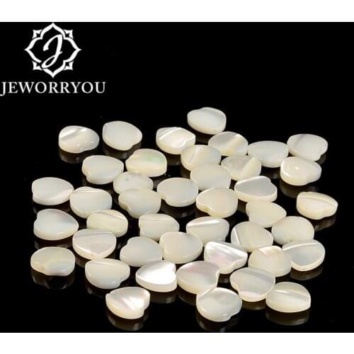 Wholesale White natural stone beads tridacna heart shape Spacer Loose Beads for DIY Making Jewelry necklace bracelet Earring