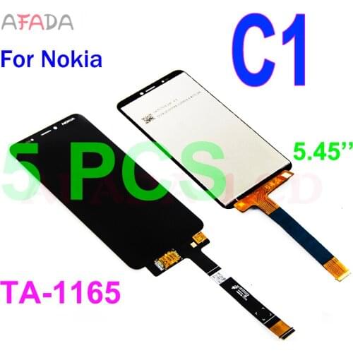 5PCS Original 5.45" LCD For Nokia C1 LCD Display Touch Screen Assembly Replacement For Nokia C1 TA-1165 LCD Touch Screen