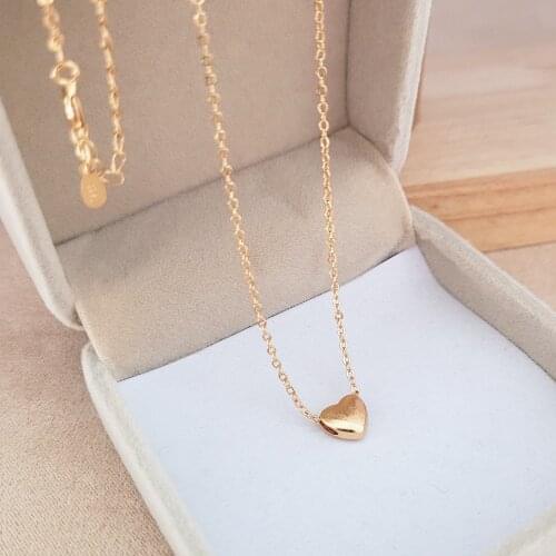 18K Gold Color Charm Necklaces For Women Heart Pendant & Necklace Chain Choker Collier Femme 2021 New Jewelry Accessories Bijoux