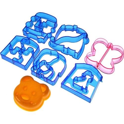 1Pc Plastic Sandwich Mould Cutter Bear Car Dog Elephant Shape Cake Bread Toast Mold Chocolate Cookie Maker