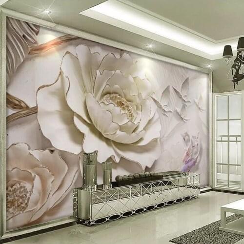 Custom Wall Cloth Modern 3D Elegant Peony Squid Photo Wall Mural Wallpaper For Living Room TV Sofa Home Decoration Wall Paper 3D