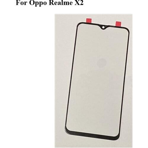 For OPPO Realme X2 Glass Lens touchscreen Touch screen Outer Screen For OPPO Realme X 2 Glass Cover without flex RealmeX2